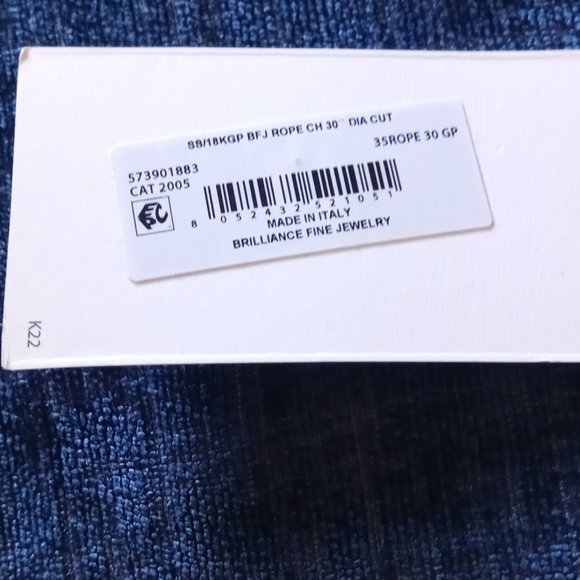 New necklace 18 kt gold plated 30" made in Italy - Picture 2 of 4